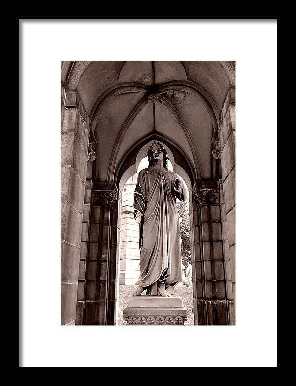 Statue Framed Print featuring the photograph Forest Lawn by Deborah Ritch
