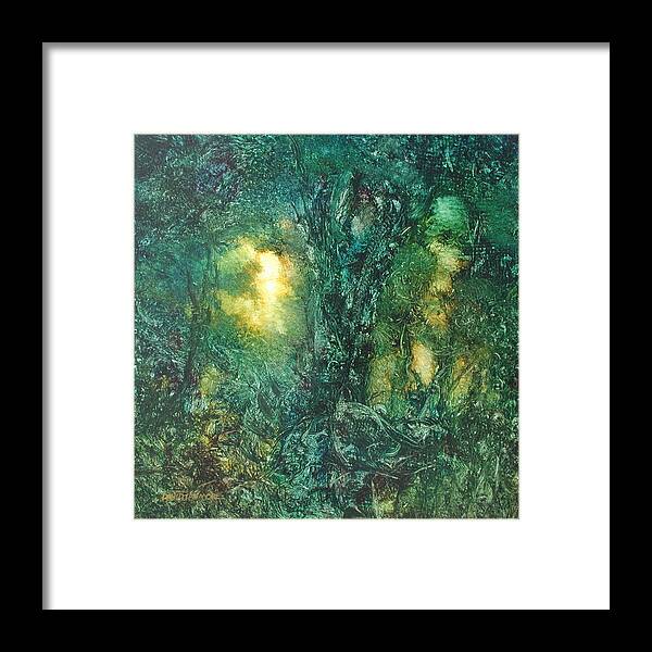 David Ladmore Framed Print featuring the painting Forest Light 28 by David Ladmore