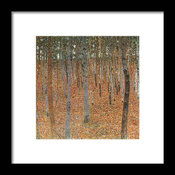 Forest Of Beech Trees Framed Print featuring the digital art Forest of Beech Trees by MotionAge Designs