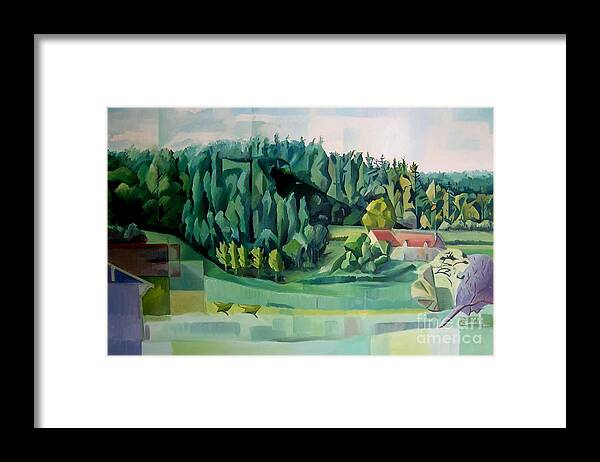Forest Framed Print featuring the painting Forest of l hermitiere or the orchestra by Christian Simonian