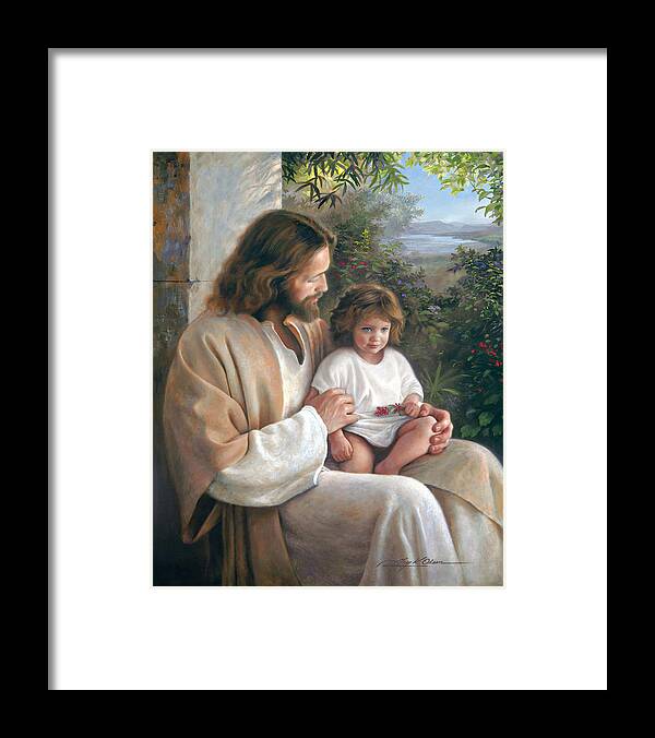 Jesus Framed Print featuring the painting Forever and Ever by Greg Olsen