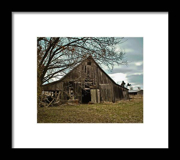 Forlorn Barn Framed Print featuring the photograph Forlorn Barn by Greg Jackson