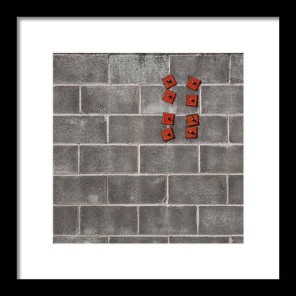 Wall. Brick Wall Framed Print featuring the photograph Formation by Lee Harland
