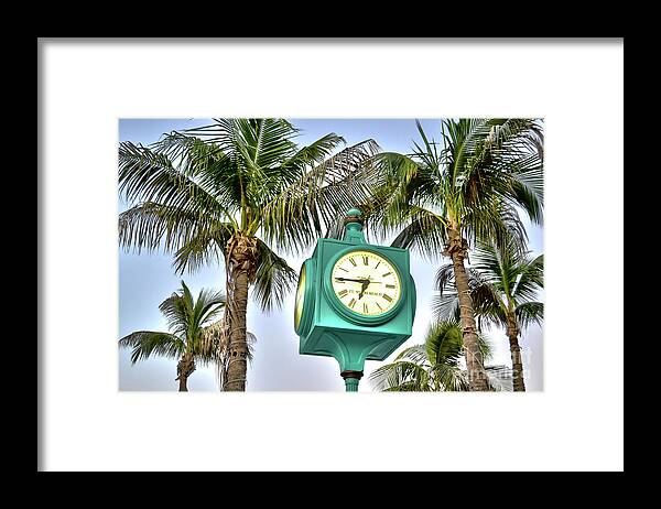 Fort Myers Beach Florida Framed Print featuring the photograph Fort Myers Beach Florida Times Square 3 by Timothy Lowry