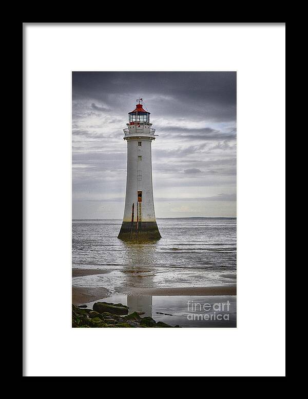 Seascape Framed Print featuring the photograph Fort Perch Lighthouse by Spikey Mouse Photography