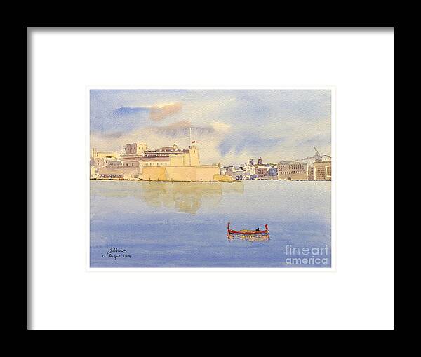 Fort St Angelo Framed Print featuring the painting Fort St Angelo by Godwin Cassar