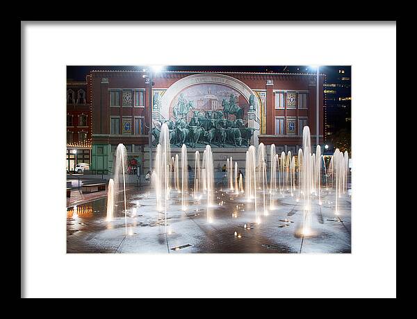 Sundance Square Fort Worth Framed Print featuring the photograph Fort Worth Sundance Square Aug 2014 by Rospotte Photography