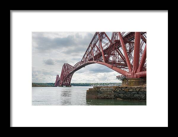 Firth Of Forth Framed Print featuring the photograph Forth Rail Bridge north east view by Gary Eason