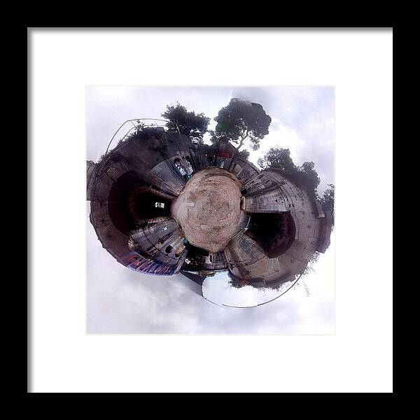 Courtyard Framed Print featuring the photograph #fortpuntachristo #courtyard Planet by Topssy Rashka
