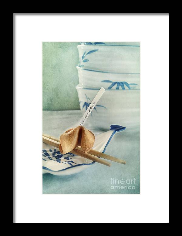 Chinaware Framed Print featuring the photograph Fortune Cookie by Priska Wettstein