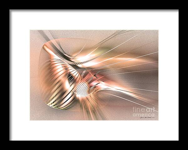 Art Framed Print featuring the digital art Found by Nile - Abstract art by Sipo Liimatainen