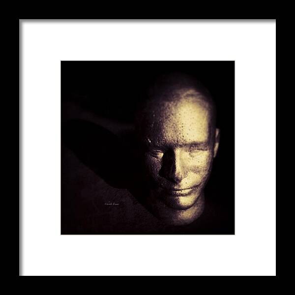Monochromatic Framed Print featuring the photograph Found Him In The Street Today On My by Christi Evans