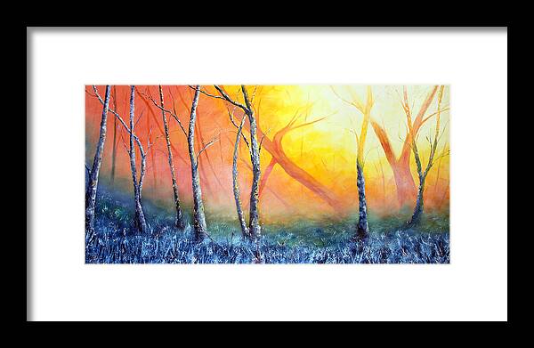 Forest. Woods Framed Print featuring the painting Found by Meaghan Troup