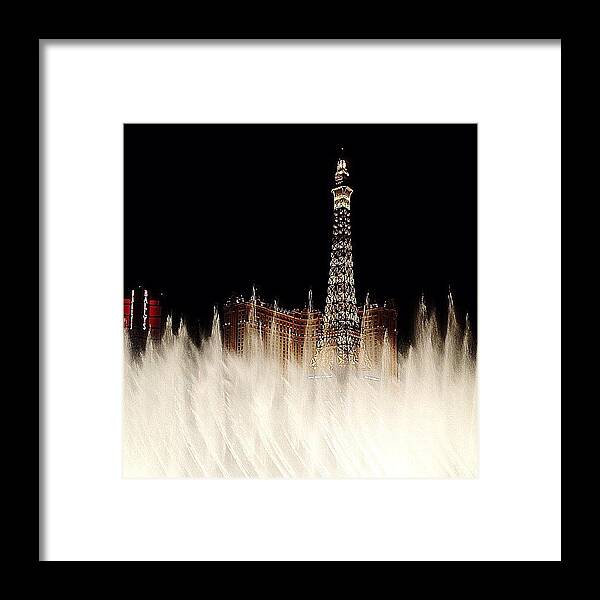 Las Vegas Framed Print featuring the photograph Fountains of Bellagio by Latham Jenkins