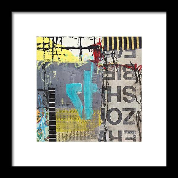 Four Framed Print featuring the mixed media Four by Elena Nosyreva