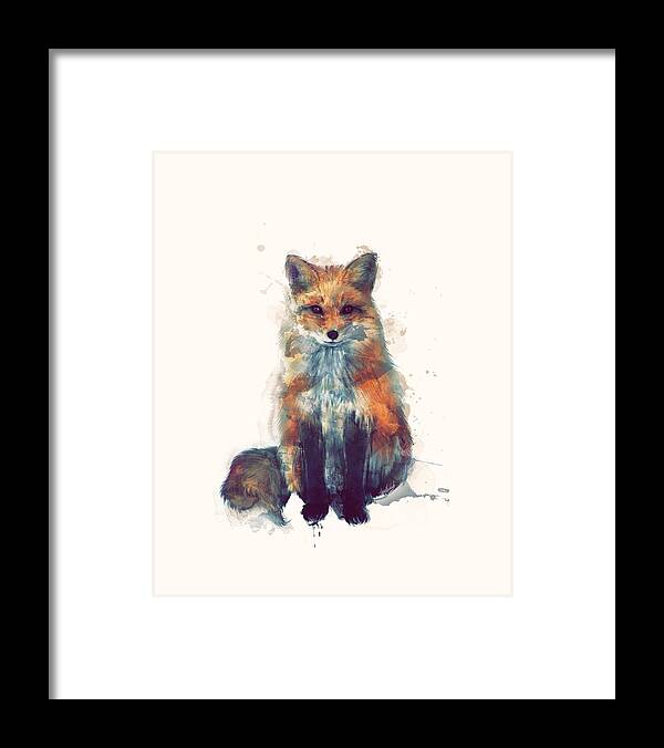 Fox Framed Print featuring the painting Fox by Amy Hamilton