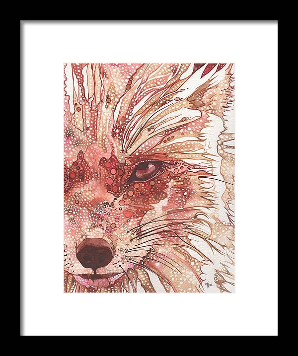 Fox Framed Print featuring the painting Fox by Tamara Phillips