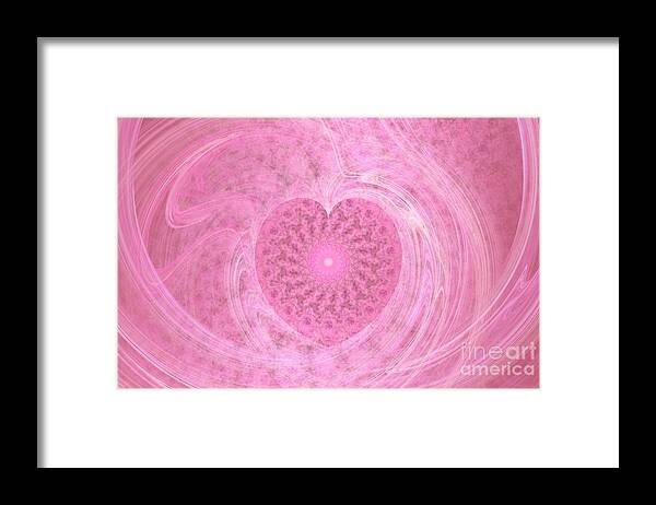 Love Framed Print featuring the photograph Fractal Love by Peggy Hughes