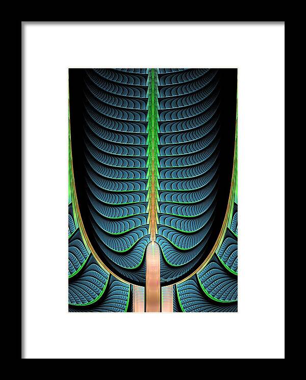 Pine Framed Print featuring the digital art Fractal Pine Tree by Anastasiya Malakhova