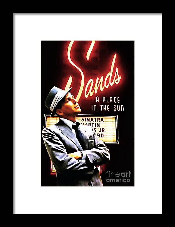 Wingsdomain Framed Print featuring the photograph Frank Sinatra I Did It My Way 20150126brun v2 by Wingsdomain Art and Photography