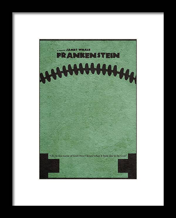 Frankenstein Framed Print featuring the digital art Frankenstein by Inspirowl Design