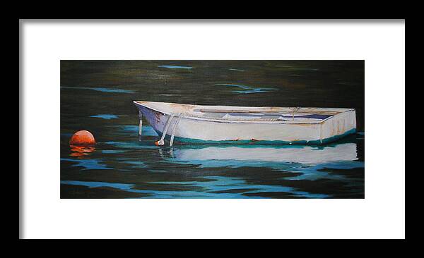 Lobster Fishing Framed Print featuring the painting Freda's Tender II by Christine Hodecker-George