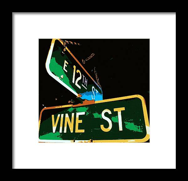 Signage Framed Print featuring the photograph 12th Street and Vine by Chris Berry