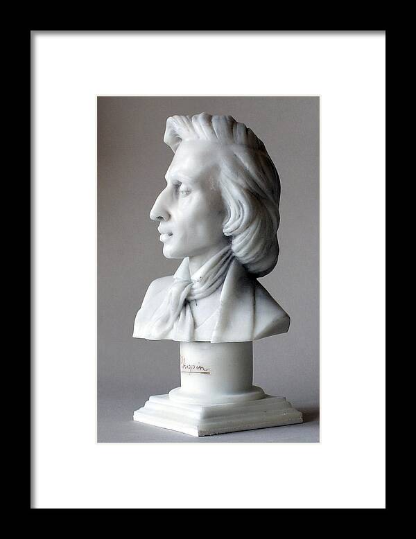 Frederic Framed Print featuring the sculpture Frederic Chopin bust by Andrew Szczepaniec SETTA