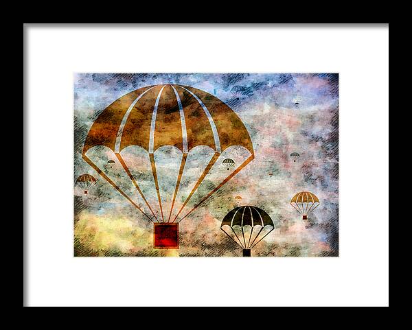 Free Framed Print featuring the mixed media Free Falling by Angelina Tamez