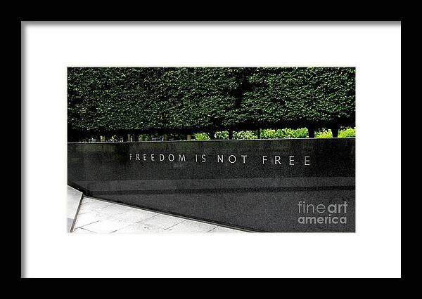 Freedom Is Not Free Framed Print featuring the photograph Freedom Is Not Free by Allen Beatty
