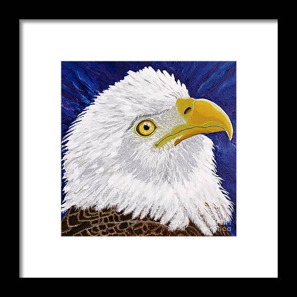 Eagle Framed Print featuring the painting Freedom's Hope by Vicki Maheu