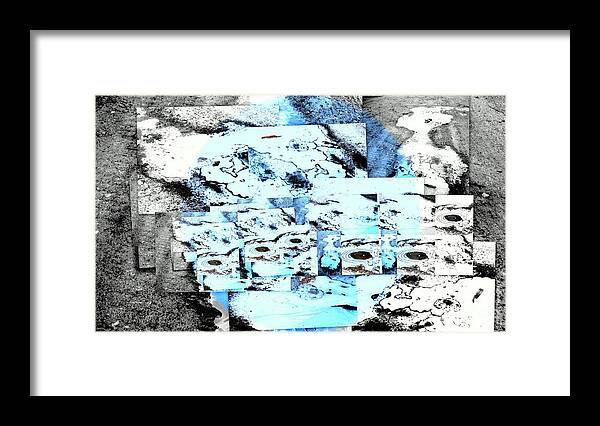 Abstract Canvas Prints Framed Print featuring the digital art Freezing by Pauli Hyvonen