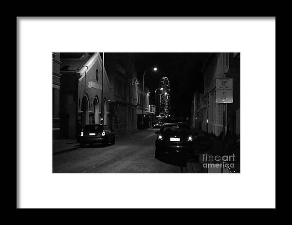 Cars Framed Print featuring the photograph Fremantle Ferris Wheel by Cassandra Buckley