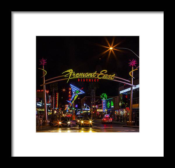 Las Vegas Framed Print featuring the photograph Fremont Street East by Angus HOOPER III
