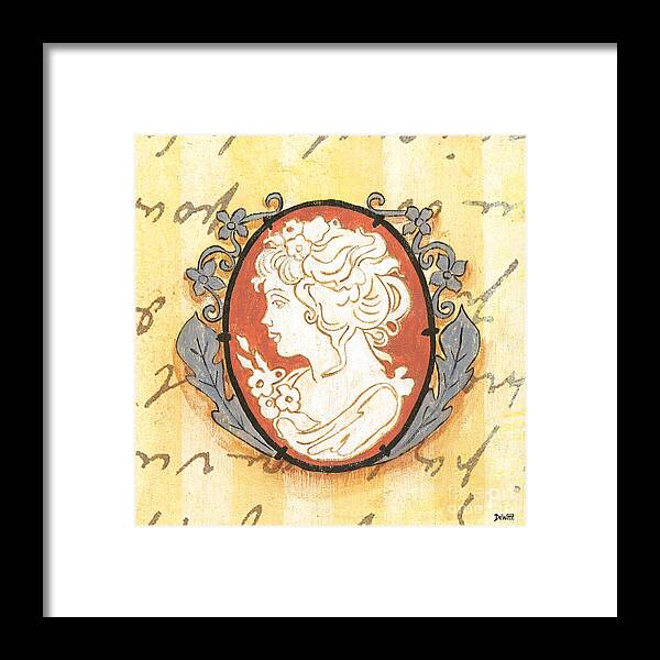 Cameo Framed Print featuring the painting French Cameo 2 by Debbie DeWitt