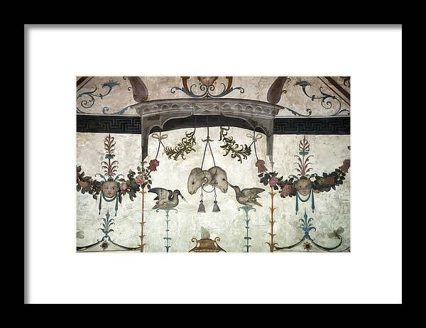 Ancient Framed Print featuring the photograph Fresco on the Ceiling in Palazzo Vecchio by Melany Sarafis