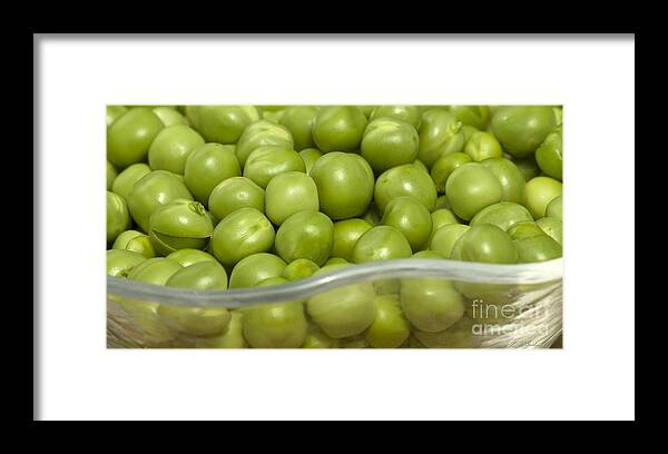 Green Peas Framed Print featuring the photograph Fresh Green Peas by Iris Richardson