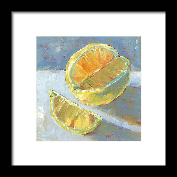 Lemons Framed Print featuring the painting Fresh Lemons by Pam Talley