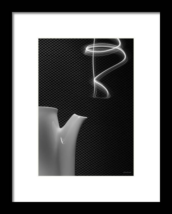 Abstracts Framed Print featuring the photograph Fresh Pot of Coffee- Light Painting by Steven Milner