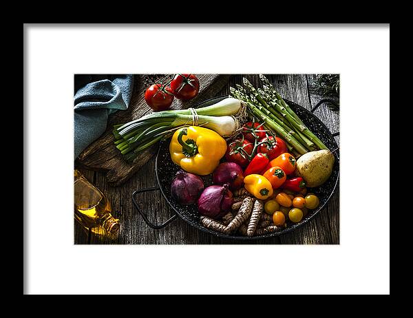 Shadow Framed Print featuring the photograph Fresh vegetables still life by Fcafotodigital