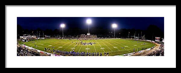 Football Framed Print featuring the photograph Friday Night Lights by David Zarecor
