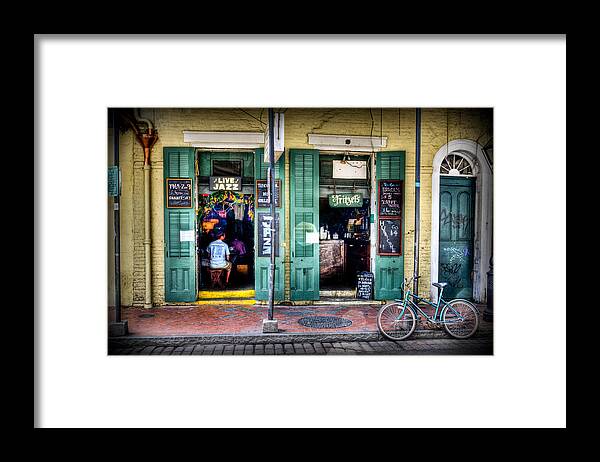 New Orleans Framed Print featuring the photograph Fritzels Bar on Bourbon Street by Ray Devlin