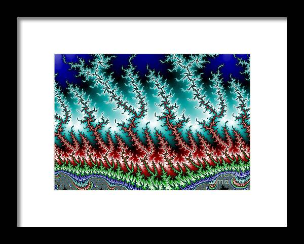Frizzle Frazzle Fractal 1 Framed Print featuring the digital art Frizzle Frazzle Fractal 1b by Robert E Alter Reflections of Infinity