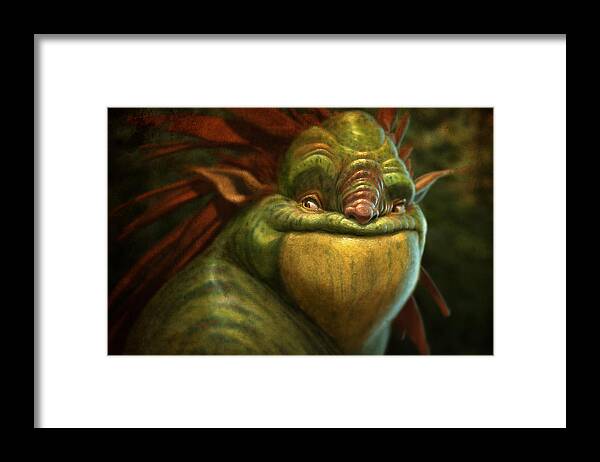  Framed Print featuring the digital art Frogman by Aaron Blaise