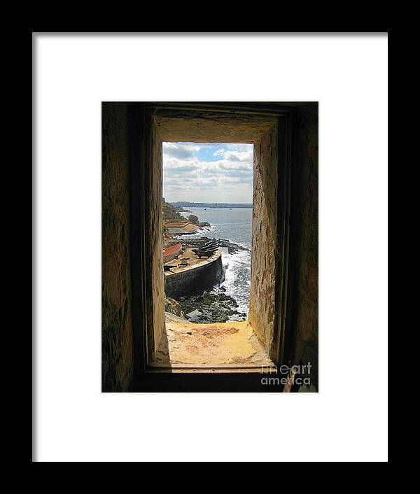 Cannon Framed Print featuring the photograph From Inside the El Morro Fortress Havana by John Malone