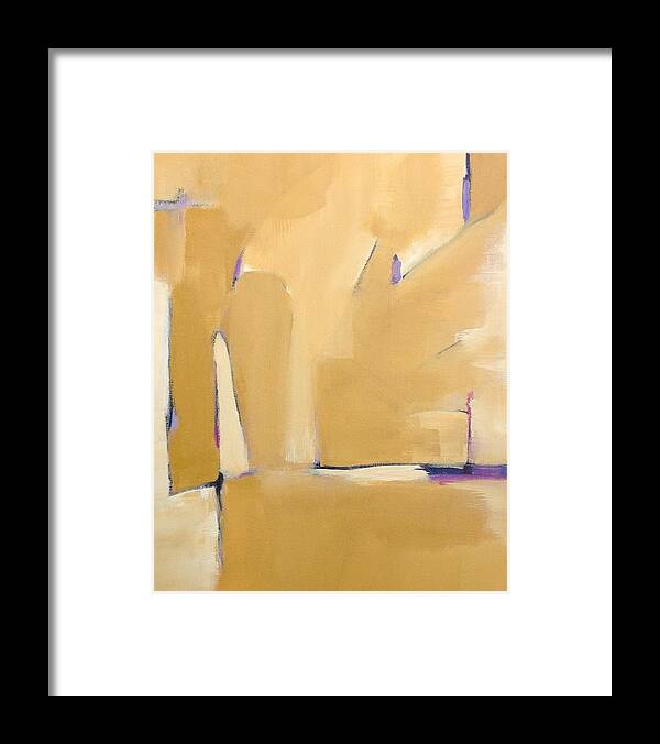 Abstract Framed Print featuring the painting From My Balcony by Patricia Cleasby