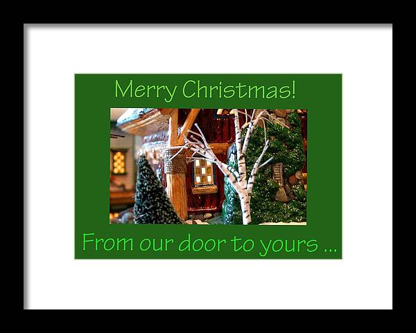 Celebrate Framed Print featuring the photograph From Our Door To Yours 0186 by Jerry Sodorff