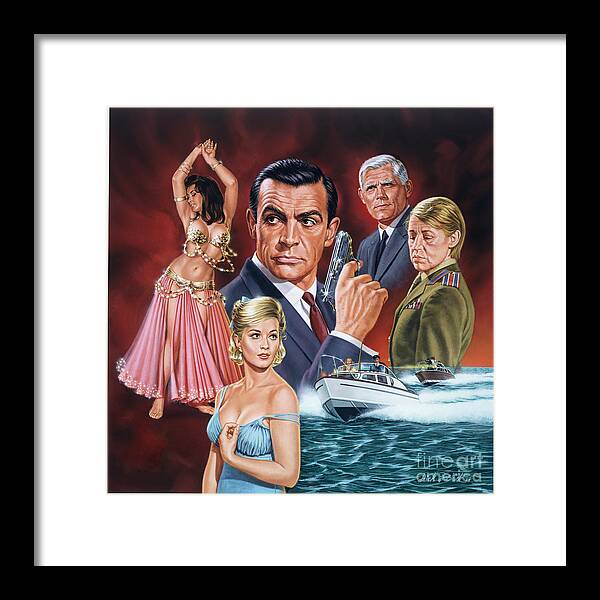 Portrait Framed Print featuring the painting From Russia With Love by Dick Bobnick