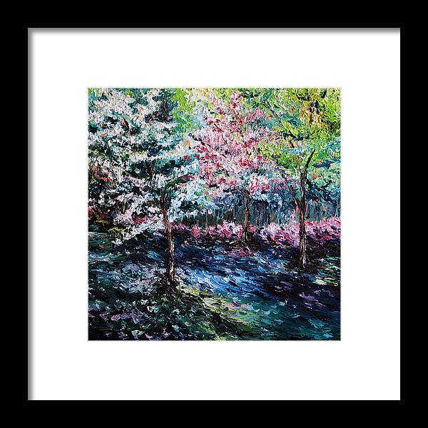 Landscape Framed Print featuring the painting From the Earth by Meaghan Troup