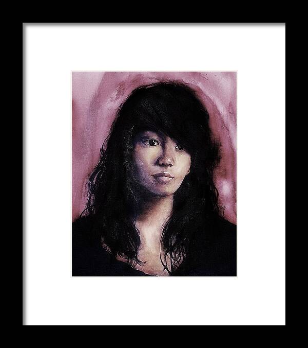 Woman Framed Print featuring the painting from the Red Tent series by Jodie Marie Anne Richardson Traugott     aka jm-ART